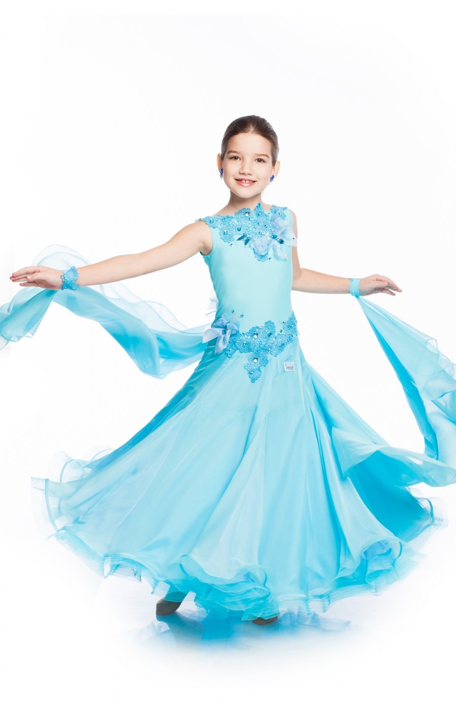 Kids Girl Blue Ballroom Dress