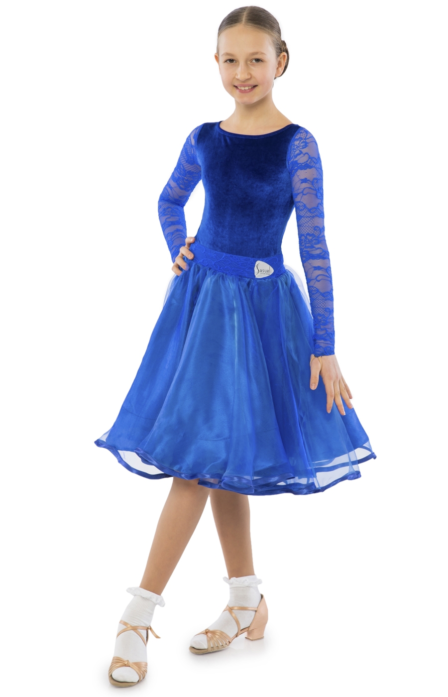 Teen Girl Practice Ballroom Violet Juvenile Dress