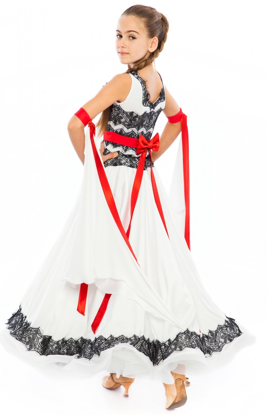 Teen Girl Ballroom Dress Rapunzel White